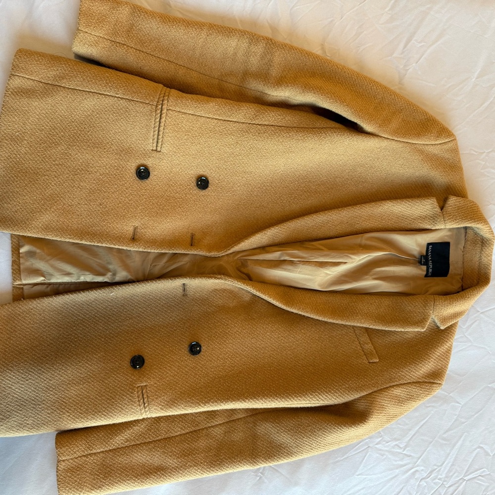 Banana Republic Tan Pea Coat